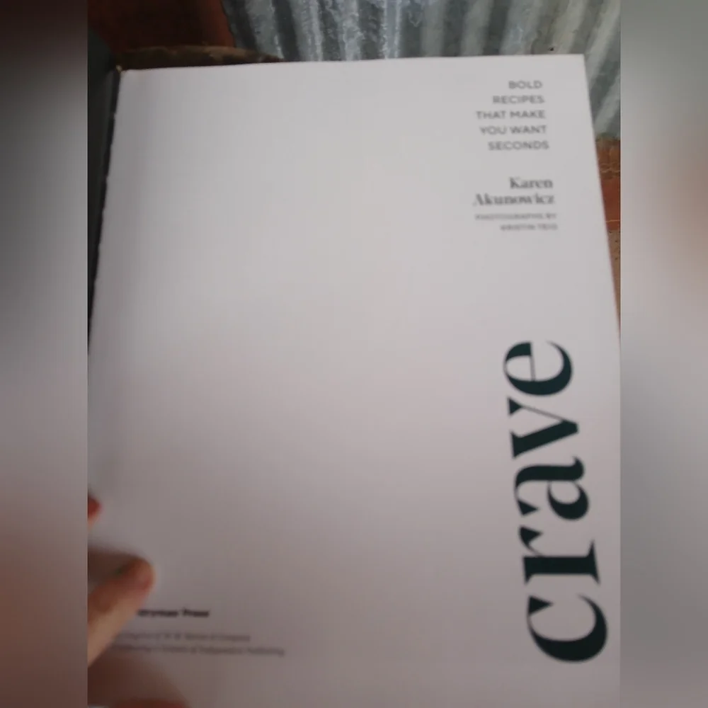 Crave Cookbook with Bold Recipes From Karen Akunowicz Hardback